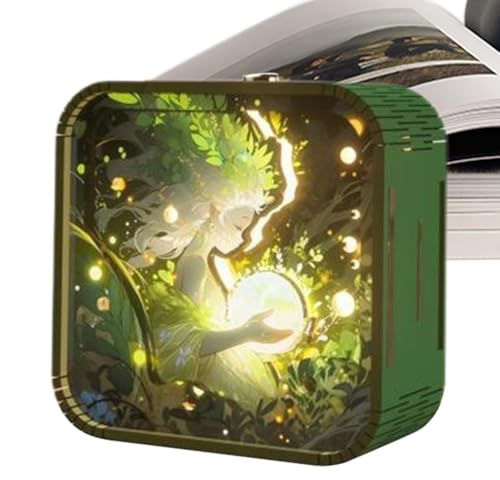 yupeuooe Puzzle in legno luminoso, Puzzle in legno illuminato, Kit artigianali per lampade da scrivania a LED, Lampada da scrivania per soggiorno, camera da letto, luce notturna per la cameretta