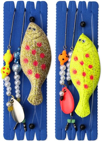 Storfisk fishing & more Lot de 2 bas de ligne sans plomb avec crochets, émerillons, pales de spinner - Poids : 80 g - Taille : lot de 3