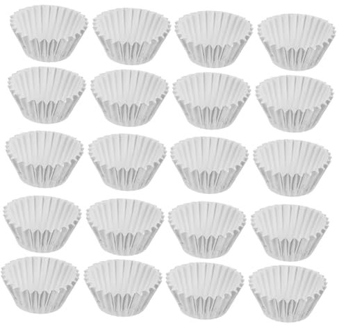 Alipis 500pezzi Pirottini Per Muffin in Alluminio Pirottini Da Forno in Carta Stagnola Mini Per Cupcake Adatti Al Forno Design Argentato Elegante Per Feste Di Matrimonio e Altre Occasioni