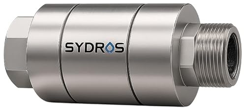 SYDROS Kalkschutzfilter Dusche - ½ Zoll Edelstahl, ohne Salz und Chemie | Reduziert Kalkablagerungen um bis zu 90 %, arbeitet wartungsfrei und erreicht nach etwa 14 Tagen seine volle Wirkung