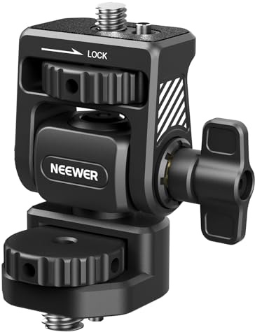 NEEWER Kamera Feldmonitor Halterung, 360°Schwenkbar, 180° Neigbar, Verstellbar mit 1/4und 3/8Schraube, Verdrehsicher, Kompatibel mit Atomos Ninja 5und 7, Kompatibel mit SmallRig Kamerakäfig, MA022