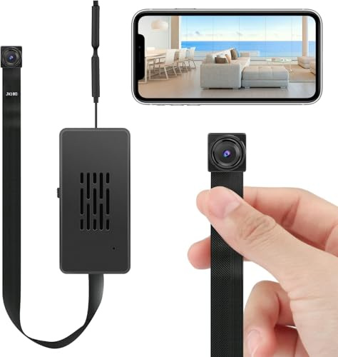 QZT Mini WiFi Camera, Rechargeable Wireless HD 1080P Camcorder and Recorder, Compatible with HD Smart App, 2.4GHz Wide Angle, Real-Time Viewing, 24-Hour Continuous Video