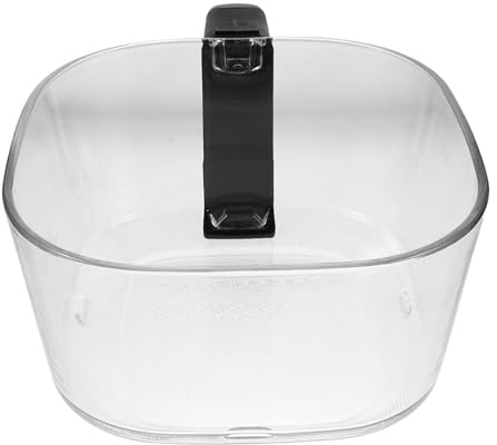 COLLBATH Reemplazo Cesta Freidora de Aire, Recipiente de Vidrio 4,5 L, Bandeja Cuadrada Extraíble para Cocina, Freidora Aire Vidrio