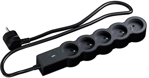 LEGRAND | Rallonge multiprise 5x2P+T avec Interrupteur Lumineux on/Off, 1.5M, Noir, 16A 3680W