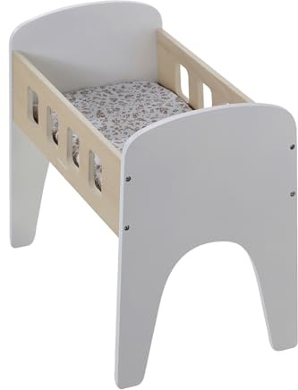 VERTBAUDET Puppenbett aus FSC-Holz, Weiß, TU