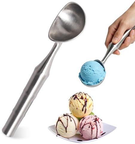 Eisportionierer aus Edelstahl, Robuster Eislöffel Portionierer | Ideale Eislöffel Portionierer, Perfekte Ice Cream Scoop, Einteilige Ausführung, Ergonomischer Komfortgriff