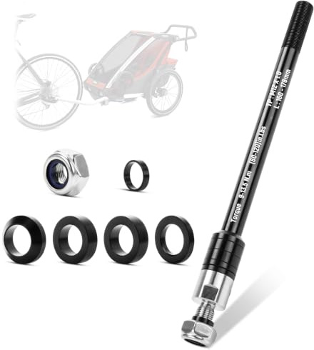 Feirdhoo Steckachse Fahrradanhänger M12x1,0 (160–178 mm), Fahrrad Steckachsenadapter für Kupplungen von Qeridoo, Croozer und Thule