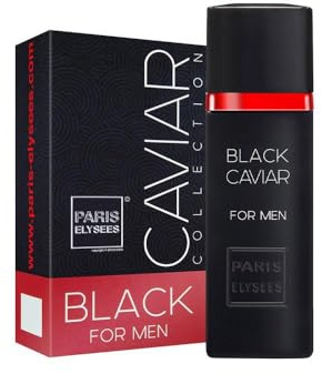 PARIS ELYSEES - Black Caviar - Eau de Toilette Uomo - Legnoso - Cedro e Bergamotto - Vaporizzatore profumo uomo - 100ml