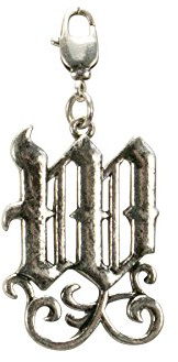 Alpenflüstern Anhänger Trachten-Buchstabe A-Z Alphabet als Initialen oder Monogramm für Charivari oder Trachtenkette (antik-silber-farben) AAH129