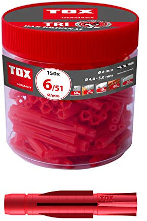TOX Tassello universale Tri 6x51 mm in scatola rotonda, 150 pz, 010260041