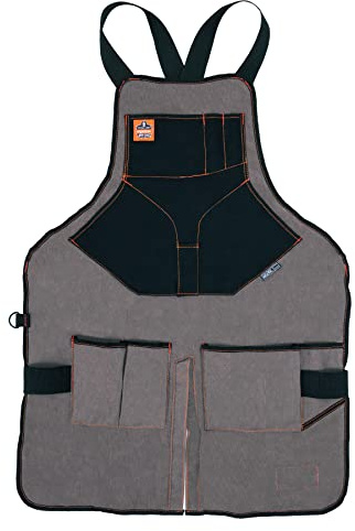 Ergodyne - 13696 Arsenal 5705 fullängdsverktyg arbetsförkläde, 13 fickor, grå