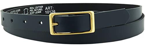 Ledergürtel echt Leder Damengürtel GOLD Schnalle 2 cm breit Hüftgürtel Jeansgürtel Damen Gürtel Casual Jeans schmal business | Vascavi | Made in Germany