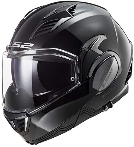 LS2 Helmets Valiant II Modular Helmet (Gloss Blackout - Small)