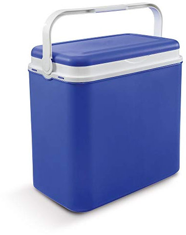 Vorteils-Pack: 24 L Kühlbox | Passive Kühlbox | Kühltaschen inklusive 2 x 400 ml Kühlakkus aus Kunststoff mit polystyrol thermische Isolierung (Blau)