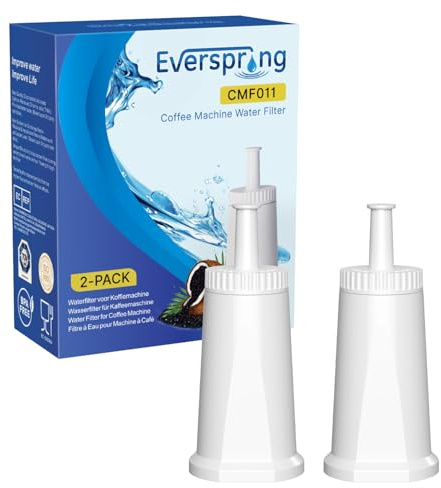 EVERSPRING Vattenfilter för Kaffemaskiner: Kompatibelt med Sage Barista SES008, SES810, SES880, SES920, SES980, SES990 kaffemaskiner, NSF-certifierad, 2 stycken.