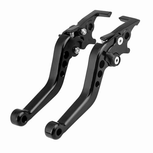 Jeu de Leviers de Frein 1 Paire CNC Aluminium Moto Scooter Modification Double Levier de Frein à Disque Universel(noir) pour levier de frein moto,levier de frein moto hornet,poignée frein scoote pour