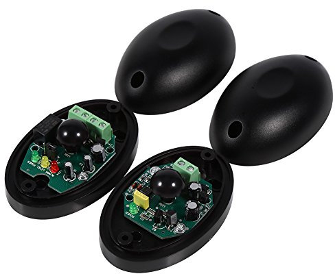 Single Beam Infrared Sensor,Photoelectric Infrared Detector Alarm for Gate Door Window Home Security System School Office Building Hospital