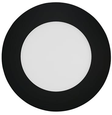 EGLO connect.z Smart-Home LED Bad-Einbaustrahler Fueva-Z, ultra flach | Ø 120 mm, ZigBee, App und Sprachsteuerung Alexa, Lichtfarbe (warmweiß-kaltweiß), dimmbar, Metall Einbauspot schwarz, IP44