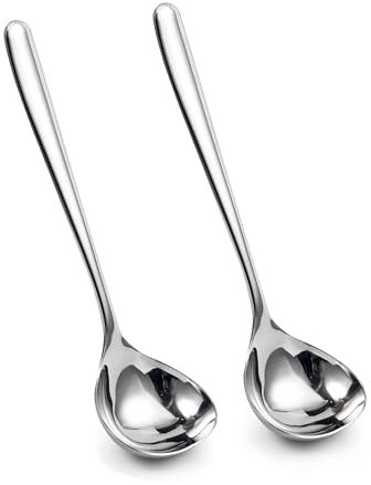 IMEEA Soßenkelle klein 2er Set 20,5cm Soßenlöffel aus hochwertigem Edelstahl SUS304, rostfrei & spülmaschinengeeignet, Schöpfkelle für Soßen und kleine Portionen