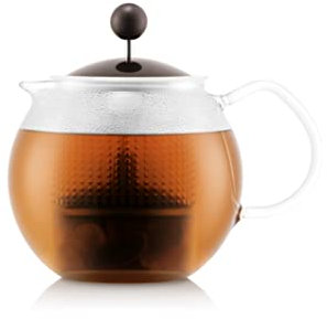 Bodum Assam 1823-451B Teepresse mit Glasgriff und farbigem Kunststoffdeckel, 0,5 l