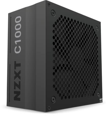 NZXT C1000 PSU - PA-0G1BB-UK - 1000 Watt PSU - 80+ Gold Certified - Fully Modular - Sleeved Cables - ATX Gaming Power Supply