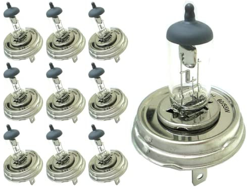 CARALL 10 Pezzi Lampada Alogena 12V Per Auto (H5 H4 P45T 12V 60/55W)
