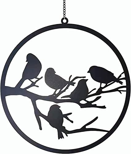 OLOTU Wanddeko Kreatives Styling, Wanddekoration, kreative Metallwandskulptur, Laser-Silhouette, Schwarze Außendekoration, Heimkunst, Nicht leicht zu rosten Geschenke