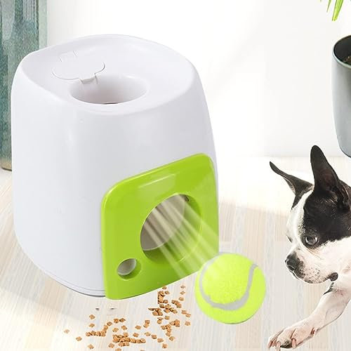 Interaktiver Ballwerfer für Hunde – Automatisches Apportieren von Futterspendern – Perfekt für kleine bis große Rassen – Spaß im Innen- und Außenbereich – Futterspender