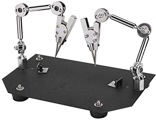 Helfende Hand Zum Löten, Dritte Hand, Lötwerkzeug, Metall-Hilfs-Schweißarbeitsklammer, Löthilfe-Hände, Lötstation mit 2 Flexiblen Armen und Klemmen für die Schmuckreparatur