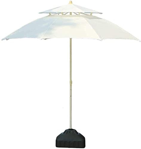 Sonnenschirm, Gartenschirm, Garten-/Terrassen-Tischschirm mit Neigungsknopf, perfekt für den Außenbereich, Hof, Strand, kommerzielle Veranstaltungen, Märkte (Offwhite 7.5 ft/230 cm)