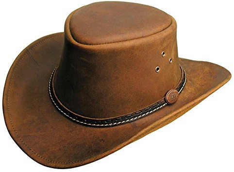 Kinder Cowboyhut mit gebogener Krempe, Optimaler Sonnenschutz, Größe 54-55 cm