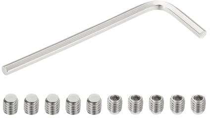 PATIKIL M6x6mm Vis Sans Tête Nylon, 10Pcs en Acier Inoxydable 304 Boulon Tête Hexagonale Métrique Six Pans Creux, Antidérapant, Entraînement Hexagonal Interne avec Clé Six Pans
