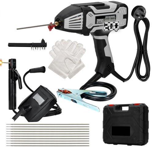 Portable ARC Welder, Upgraded Welding Machine with Soldering Electrode Clamp, Handheld ARC Welder Gun Fits for 1.6-3.2mm Welding Electrodes Rod, ARC Welder Gun with IGBT Inverter