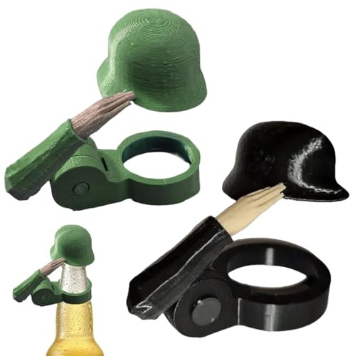 GXGM 2 Stück Soldat salut bierflasche helm, Bierhelm Geschenke zum Vatertag, Soldat Ssalut Bierflasche Helm, Lustiger Salute Soldaten Bier Helm für Veteranen, Aktive Soldaten-Liebhaber.