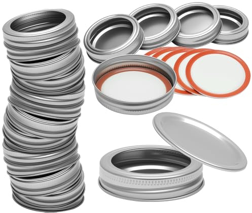 15 coperchi in vetro per conserve, 70 mm, per conserve, a prova di perdite, tappo a vite riutilizzabile per barattoli Mason per sottaceti, caramelle o confetture