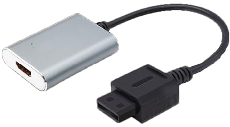 TEHAOUU Adaptateur HDMI en métal pour consoles, adaptateur de jeu vidéo Plug & Play pour consoles de jeux rétro sans décalage