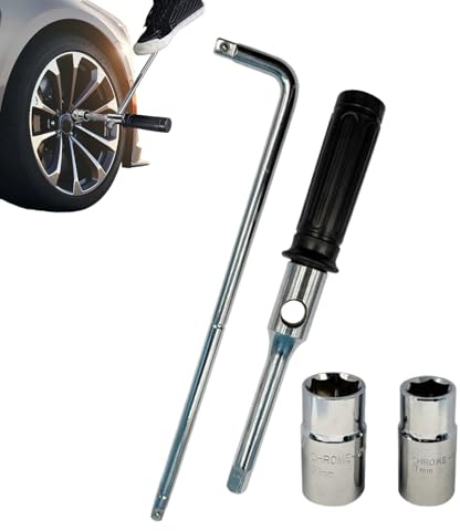 Mihauuke Clé À Roue Pour Pneu, Démonte Écrous de Roue Robustes, Kit D'Outils De Réparation Automobile Économe En Effort, Accessoires Pour Entretien De Camions Et Parcs Automobiles