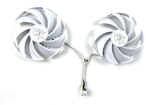 FDMOZRE Cooling Fan 87mm 4pin PLD09210B12HH RTX4060 TI GPU FAN For MSI for GeForce RTX 4060 Ti for GAMING X SLIM WHITE 16G graphics card(2pcs)