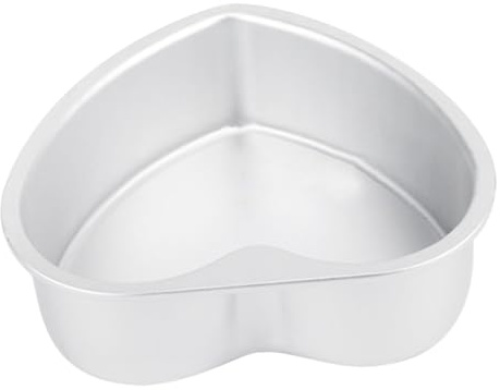 VANZACK Molde para Pastel Forma de Corazón 7 Pulgadas Molde Desmontable de Aleación de Aluminio Antiadherente Práctico para Hornear Bizcochos Galletas y Postres Microondas