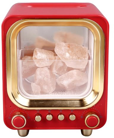 Cryfokt Diffuseur D'huiles Essentielles 4 en 1, Haut-parleur, Lampe Aromatique pour Maison et Bureau, PVC 160ml (rouge)