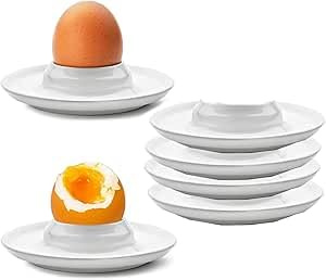 Weploda 4 Pièce Coquetiers Plastique Set, Coquetiers, Coquetiers Blancs, Coquetiers Incassables, Coquetiers Pour Petit Déjeuner, Pour Toutes Les Tables Petit Déjeuner, Pour Œufs Durs Et La Coque