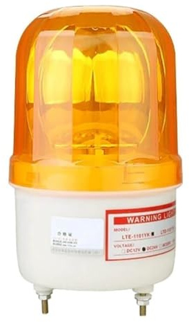 Lampada di segnalazione industriale, 12V 24V 110V 220V 380V LED-1101 Indicatore rotante Avvertenza Nessun suono Strobo Rosso Giallo Blu Verde(Yellow,24v)