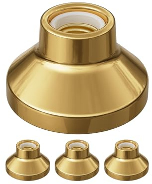 ledscom.de 4 st taklampor/lampfattningar ELEKTRA, porslin, glänsande guld, 1 st E27 max. 300 W