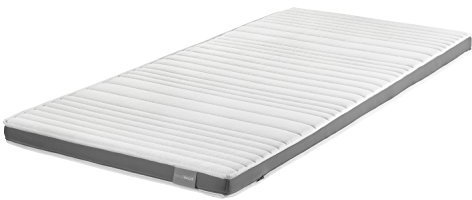 Traumnacht Gelschaum-Topper mit Klimaband und Gel-Aktiv-Kaltschaum, 90 x 200 cm, weiß, Öko-Tex zertifiziert, produziert nach deutschem Qualitätsstandard