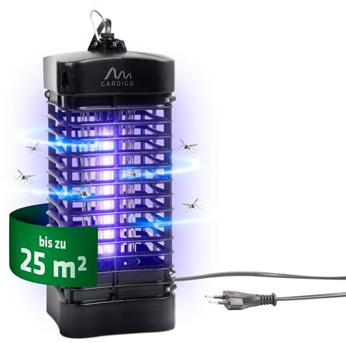 CARD Gardigo Insektenvernichter 25 m² I Mückenfalle gegen Mücken, Fliegen, Moskitos I Elektronischer Mückenschutz mit UV Licht, 62303