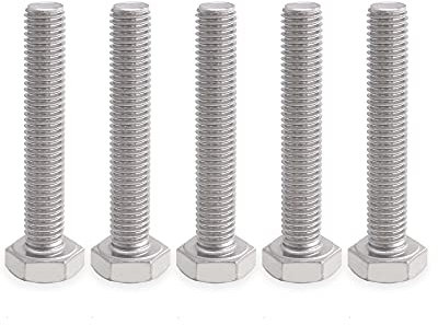 VictorsHome M10 Sechskantschraube, M10-1,5 x 65 mm, Edelstahl, 18-8 304 A2-70 Vollgewinde, Sechskantschrauben, 5 Stück