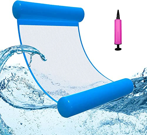 Aufblasbares Schwimmbett, Aufblasbare Wasser-Hängematte, 4 In 1 Aufblasbare Wasserspielzeug Pool Zubehör, Aufblasbare Hängematte Pool Aufblasbare hängematte für Erwachsene