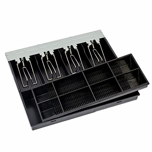 Geldorganisator für Kassenschublade, Geldscheinschnapper, Edelstahlverschlüsse, Breitenverstellung, Schließfach unter dem Münzeinsatz, HDWR HD-WS35