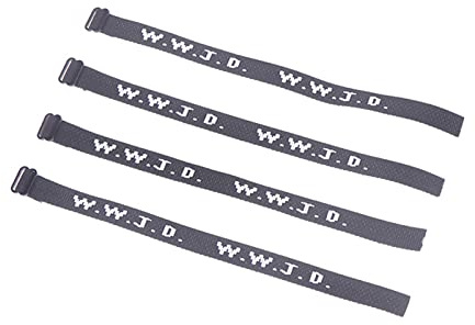 4 Stück „was würde Jesus tun“-Armband religiöses christliches Bibel-Spendenarmband WWJD-Gurtbandarmband für Paare Freunde Gurtarmbänder nach Maß