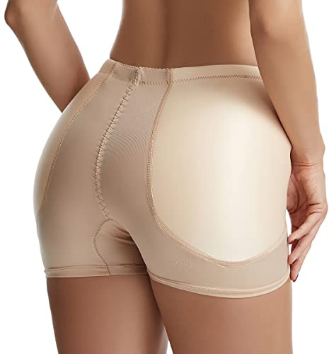Derssity Women Body Shaping Underwear Padded Hip Enhancer Shapewear Shorts Hip Pads Butt Lifter Pants(XING2,3XL) Beige